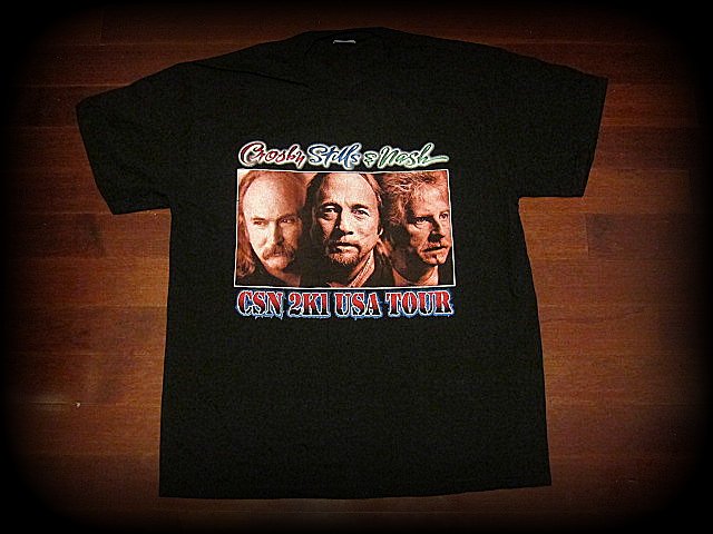 Crosby, Stills & Nash - 2001 US Tour Two Sided Printed -T-Shirt 